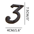 thumbnail image 2 of DefiDgd 3inch Alloy Address Number Floating House Number for Outside Door Top,Modern House Numbers,Garden Door Mailbox Decor Number with Mounting Hardware(Number3), 2 of 4