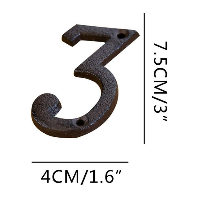 Meitianfacai Creative Alloy Wrought Iron Number Letter Creative DIY House Number