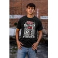thumbnail image 3 of Courageous Fireman Firefighter Men's Big & Tall Crewneck Graphic Tee Brisco Brands 2X, 3 of 5