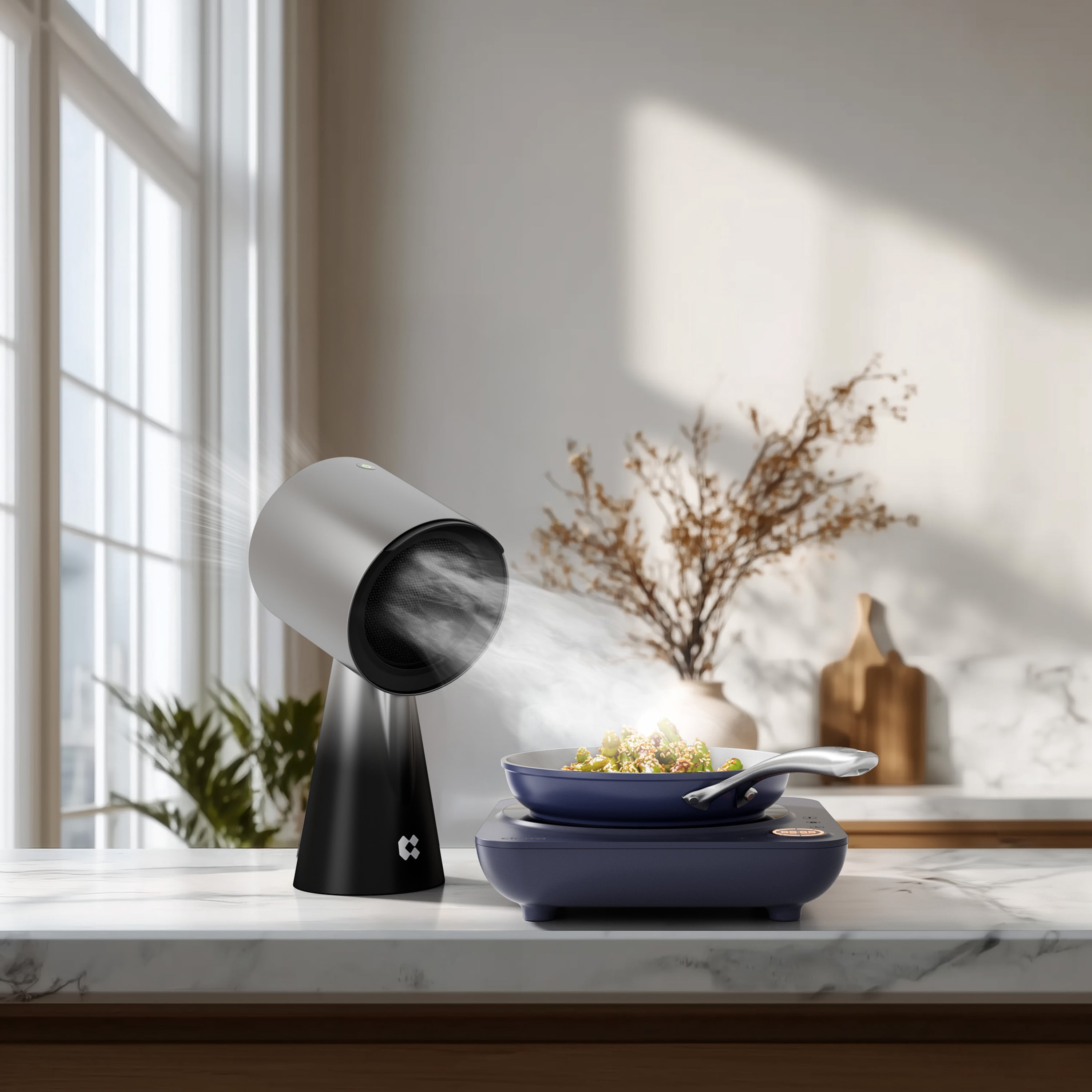 Ciarra HOOD TO GO Portable Desktop Range Hood, Black