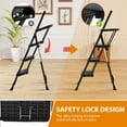 thumbnail image 3 of ANHXN  Ladder with Tool Tray, Folding Step Stool with Wide Anti-Slip Pedal and Handgrip, Heavy Duty Steel Step Ladder for Home Kitchen Office Shop, 3 of 8