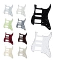 thumbnail image 2 of LOOKSEVEN Electric Guitar Pickguard Scratch Plate 11 Hole 2 Pot HSH for Strat Multicolors-Rice Yellow（Black）, 2 of 6