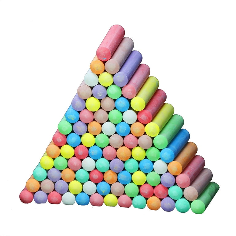 BEROXII Sidewalk Chalk Bulk for Kids Toddlers 128 PCS in 16 Colors,  Washable Toxic Free Jumbo Chalk for Outdoor Art Play with Chalkboard  Blackboard or