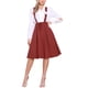 thumbnail image 1 of FALDA SUSPENDIDA CUTE PARA MUJERES, CORSÉ DE CINTURA ALTA, FALDA CORTA SKATER MINI XL ROJO OSCURO, 1 of 5