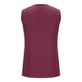 thumbnail image 6 of Otntypg Womens Tank Tops Loose Fit Casual V Neck Shirts Flowy Sleeveless Summer Soft Tee Basic Workout Tshirt Trendy Outfits Clothes Wine XXL, 6 of 9