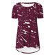 thumbnail image 5 of Tops Cortos para Mujeres Casual Impreso Delantero Corto Espalda Larga Manga Corta Raglan Cuello Redondo Superior, 5 of 5