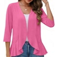 thumbnail image 3 of yillto Womens Summer Cardigan Cover ups 3/4 Sleeve Boho Beach Oversized Open Front Outwear Coverups, 3 of 7