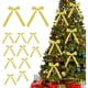 thumbnail image 5 of Adornos navideños, adornos navideños, regalos navideños, 12 piezas de lazos de terciopelo para árbol de Navidad, decoración de corona, lazo de terciopelo, 5 of 5