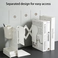 thumbnail image 5 of 3-in-1 Adjustable Book Stand Storage Container Pen Rest Hook Rack Desktop Organizer for Volumes and Office Items, 5 of 6