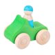 thumbnail image 5 of Juguete de coche de madera Montessori con muñeco de clavija para bebé, vehículo de madera arcoíris. coche verde, 5 of 9