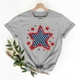 thumbnail image 2 of Summer Cleans Patriotic T-Shirts For Women 4Th Of July Shirts Independence Day Usa Flag Star Printed Tee Shirts Round Neck Tee Short Sleeve Tunic Blouses Causal Retro Tees Workout Sport Yoga Clothes, 2 of 7