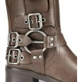 thumbnail image 6 of Women's Fashion  High Boots - Chunky Heel  with Pull-On Design, Square Toe with Decorative Buckles, 6 of 15