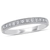 Miabella Women's 1/10 Carat T.W. Diamond 10kt White Gold Semi-Eternity Anniversary Ring