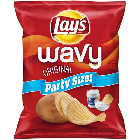Lay's Wavy Original Potato Chips, 15.25 Oz. (Best Potatoes For Crisps)