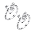 thumbnail image 2 of KAKOWELY 2PCS Adjustable Swan Shape Knitting Loop Premium Durable Knitting Crochet Ring,0.79"X0.79"X0.12", 2 of 5