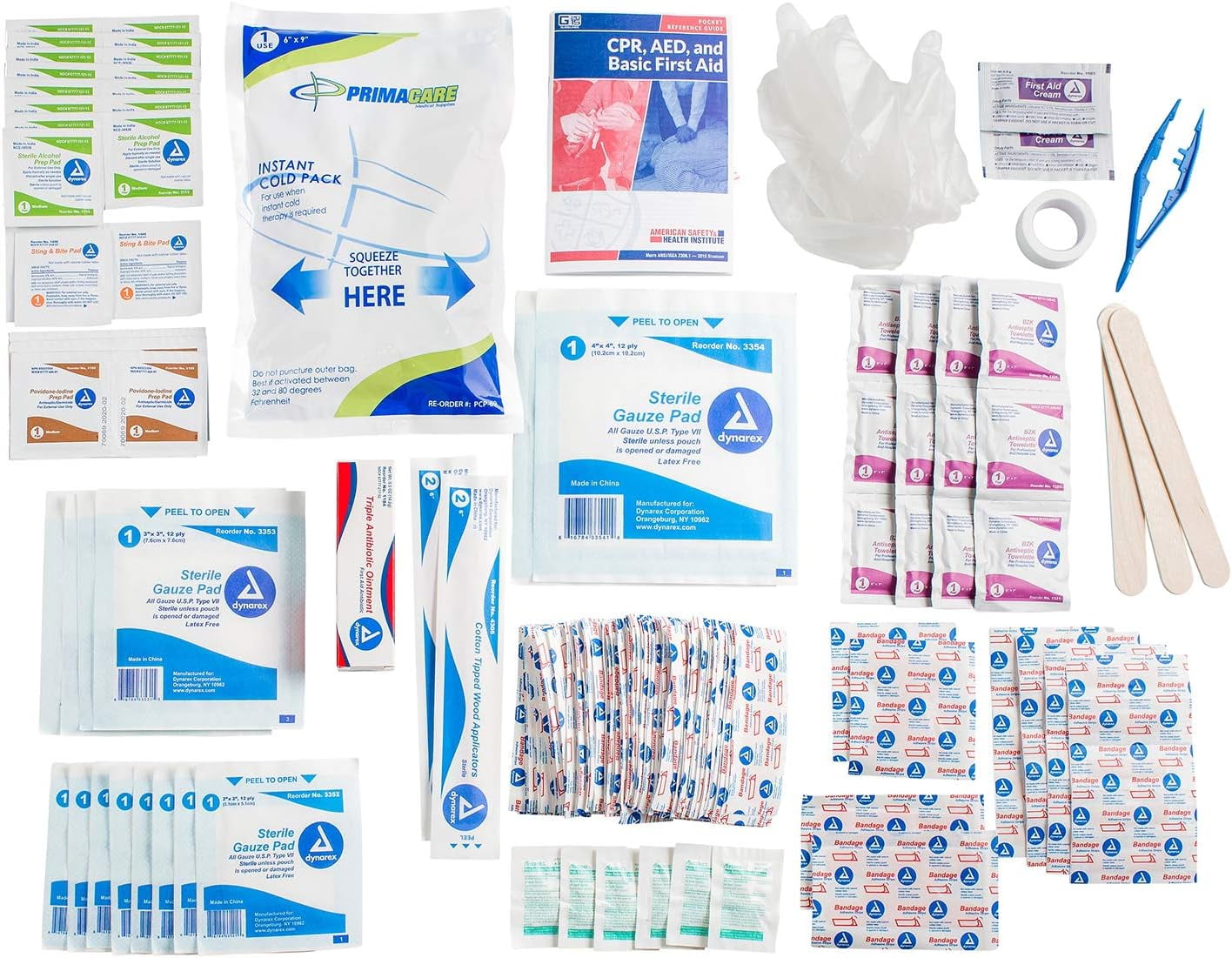 Primacare KC-25PM 25 Person Medium Emergency Preparedness First Aid Kit for Home, School and Office, Wall Mounted