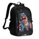thumbnail image 1 of Fotbe Blue Dinosaur Mochila con Estampado y Puerto USB para Hombre y Mujer, Mochila Antirrobo, Mochila de Viaje, Mochila Escolar, Mochila Universitaria, 1 of 7