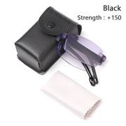 Unisex Ultralight with Glasses Case High-definition Diamond-cut Anti-UV Blue Rays Presbyopia Eyeglasses Folding Reading Glasses STRENGTH +1.50