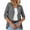 Grey, variant on Ediodpoh Ladies Fashion Casual Solid Color Three Quarter Sleeve Cardigan Short Coat with Scallop Hem Womens Cardigan Black M
