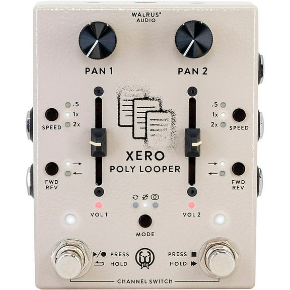 Walrus Audio Xero Polylooper Dual-Channel Looper Pedal Cream