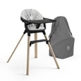 thumbnail image 1 of Trona Stokke Clikk negro/natural con cojín y bolsa de viaje, 1 of 7