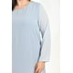 thumbnail image 4 of Vestido de mangas con relieve Roman Fashion /Tallas Extras, 3823 (Azul claro azul 40, 4 of 7