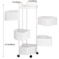 thumbnail image 3 of Andvari Rotating 5-Tier Kitchen Storage Rack, Irregular Fruit Basket Floor Stand Organizer, 3 of 10