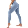 thumbnail image 3 of Compression Leggings for Women Workout Stretchy High Waisted Quick Drying Yoga Pants Tummy Control Gym Leggings Blue S, 3 of 6