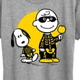 thumbnail image 3 of Peanuts - Charlie And Snoopy Skeleton - Women's Short Sleeve Graphic T-Shirt, 3 of 6