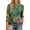 Army Green Floral, variant on Fantaslook Womens Plus Size Tops 3/4 Sleeve Pleated Dressy Blouses Crew Neck Casual Tunic Tops Summer Shirts