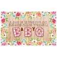 thumbnail image 2 of Floral Design Baby Shower Banner Polyester BBQ Event Decor for Baby Shower Gender Reveal BBQ Party, 2 of 6
