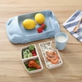 thumbnail image 5 of Fun Car Shaped Tableware Set for Kids, Fiber Dinner Tray with Separate Plates, Cutlery, and Water Cup, Encourages Fun Meals for Boys and Girls - Light Blue, 5 of 7