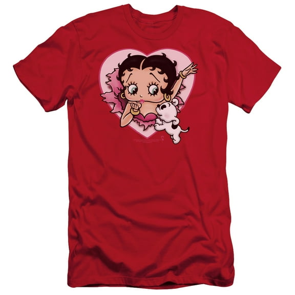 Betty Boop I Love Betty S/S Adult 30/1 T-Shirt Red