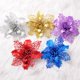 thumbnail image 5 of 16 cm Polvo pegajoso de Navidad Flor de simulación hueca Navidad Corona de árbol de Navidad octogonal Accesorios de ratán Decoración (Azul grande), 5 of 7