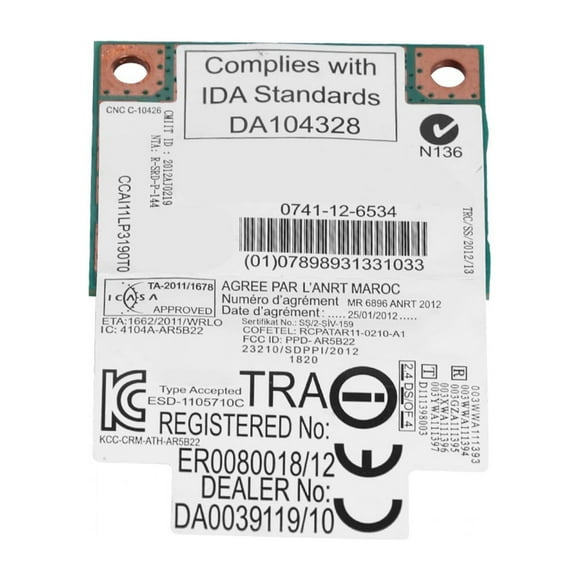 Tarjeta Inalámbrica De Red AR5B22 De Banda Dual De 300Mbps 2,4G/5Ghz Para Portátiles, Ordenadores De Sobremesa, Todo En , Estuches Pequeños, Reproductores Publicitarios Con