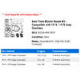 thumbnail image 2 of Auto Trans Master Repair Kit - Compatible with 1974 - 1979 Jeep Cherokee 1975 1976 1977 1978, 2 of 2