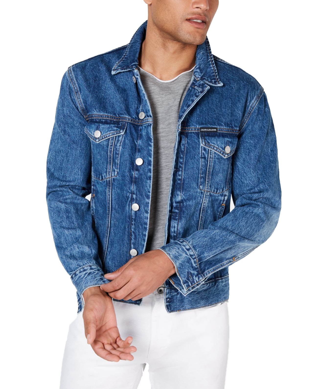 calvin klein men's denim jacket