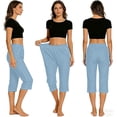 thumbnail image 5 of Women's Cropped Casual Loose Fit Jeans Denim Pants, 5 of 9