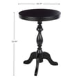 thumbnail image 2 of Lavish Home Pedestal Side Table - Round End Table with Vintage Look (Black), 2 of 9