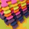 thumbnail image 3 of GUOOL 12Pieces Foam Puzzle Exercise Mat Interlocking Floor Tiles insect Blue, 3 of 9