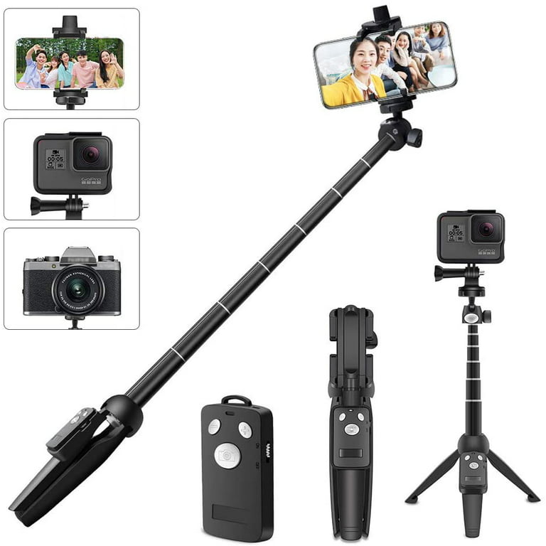 Selfie Stick Tripod 40 Inch Extendable Flexible Selfie Stick Tripod with Detachable Wireless Remote, Compatible with Xs Max/XS/XR/ iPhone 8 Plus/iPhone 7/iPhone 6 Plus/Galaxy - Walmart.com