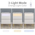 thumbnail image 4 of LED Nightstand with Charging Station, Bedside Table with USB & Type-C Port, End Table with 2 Drawers for Bedroom Furniture, 4 of 7