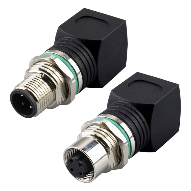 Adaptador RJ45 a M12 Lonlonty Industrial Ethernet IP68 de 4 pines