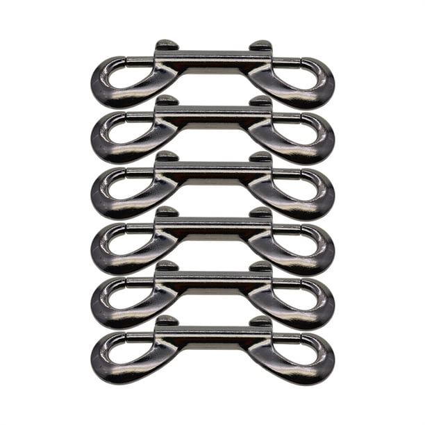Advancent 6 piezas de broches de perno reutilizables desmontables de alta resistencia gancho de cierre de doble cabeza cuerda para interiores y exteriores Artesanía Negro Advancent HA011195-03