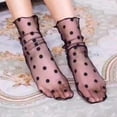 thumbnail image 2 of JGTDBPO Socks For Women Mesh Ladies Breathability Thin Elastic Sheer Socks Girl Mesh Sheer Crew Sock Silk Lace Fishnet Ultra Thin Tulle Ankle See Through Novelty Valentine Gift Sock, 2 of 2