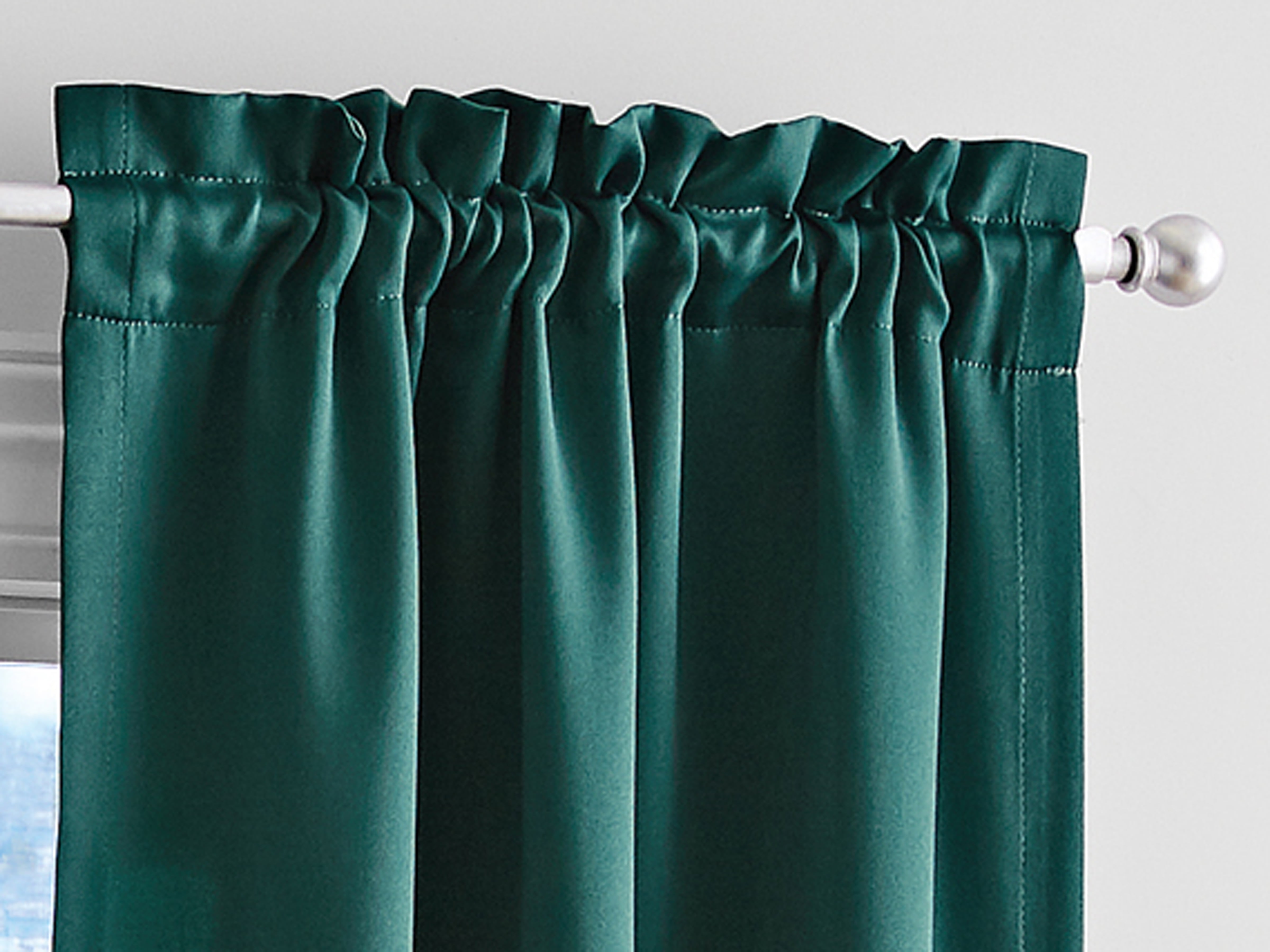 (2 pack) Mainstays Blackout Curtain Panel Pair, Set of 2, Dark Teal Blue, 30"W x 63"L