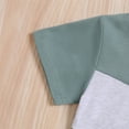 thumbnail image 4 of XUELUO Toddler Boys Casual Outfit Sets Girls Short Sleeve Patchwork Shirt Pullover Tops Shorts Outfits Clothing Outwear, 4 of 4