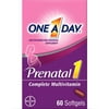 One A Day Women's Prenatal Multivitamin with Folic Acid, DHA and Iron, 60 Ct