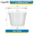 thumbnail image 2 of 16 oz Disposable Plastic Food Containers with Lids - Set of 48 Clear Stackable Deli Containers - Leak-Resistant, Microwave, and Freezer Safe, 2 of 5