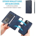 thumbnail image 2 of Funda tipo cartera para iPhone 14 Pro con tarjetero, funda desmontable 2 en 1 para teléfono celular con tapa para mujeres y hombres [bloqueo RFID], carcasa interior de TPU a prueba de golpes, 2 of 5